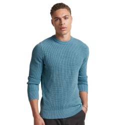 блуза,мъжки,пуловери,superdry,textured,sweater,blue,(washed,pottery,blue)