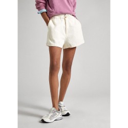 къси,панталони,дамски,панталони,pepe,jeans,a,line,high,waist,shorts,white