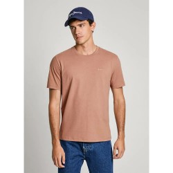 тениска,мъжки,тениски,pepe,jeans,connor,short,sleeve,t,shirt,stag,brown,(brown)