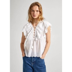 дамски,блузи,дамски,ризи,pepe,jeans,dorotea,short,sleeve,blouse,white