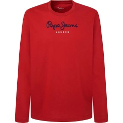 тениска,мъжки,тениски,pepe,jeans,eggo,long,sleeve,t,shirt,red,(ruby,red)