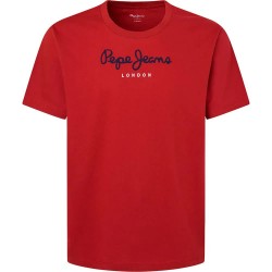 Тениска Pepe jeans Eggo T-shirt - Red (Ruby Red) тениска,мъжки,тениски,pepe,jeans,eggo,t,shirt,red,(ruby,red)
