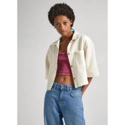 риза,с,къс,ръкав,дамски,блузи,дамски,ризи,pepe,jeans,elle,ecru,short,sleeve,shirt,white