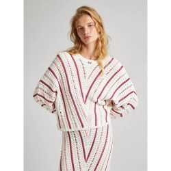 блуза,дамски,пуловери,дамски,плетени,дрехи,pepe,jeans,ginny,sweater,mousse,white