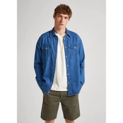 риза,с,дълъг,ръкав,мъжки,ризи,pepe,jeans,hammond,long,sleeve,shirt,blue,(denim,pf8)