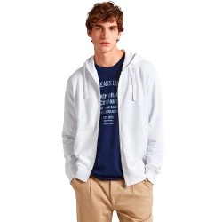 Блуза Pepe jeans Joe full zip sweatshirt - White (White) блуза,мъжки,пуловери,pepe,jeans,joe,full,zip,sweatshirt,white,(white)