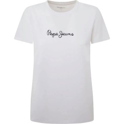 тениска,дамски,тениски,pepe,jeans,lorette,short,sleeve,t,shirt,white