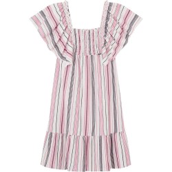 рокля,детски,поли,и,рокли,pepe,jeans,regina,short,sleeve,dress,mousse,white,(pink)
