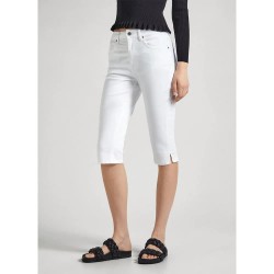 панталони,дамски,панталони,pepe,jeans,skinny,crop,3,4,pants,white,(white)