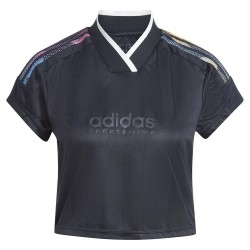тениска,дамски,тениски,adidas,tiro,q2,cropped,short,sleeve,v,neck,t,shirt,blue,(black)