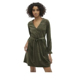 Рокля Vero moda Linda long sleeve dress - Green (Forest Night) рокля,дамски,поли,и,рокли,vero,moda,linda,long,sleeve,dress,green,(forest,night)