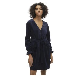 рокля,дамски,поли,и,рокли,vero,moda,linda,long,sleeve,dress,blue,(night,sky)