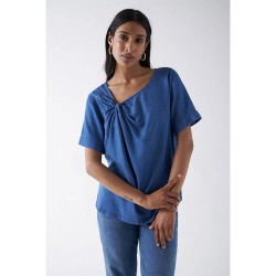 дънки,дамски,блузи,дамски,ризи,salsa,jeans,21008224,short,sleeve,blouse,blue