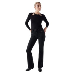 тениска,дамски,тениски,salsa,jeans,detailed,long,sleeve,t,shirt,black,(black)