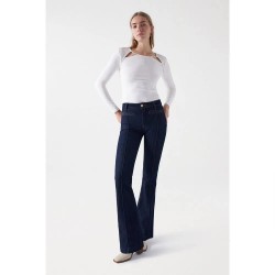 тениска,дамски,тениски,salsa,jeans,detailed,long,sleeve,t,shirt,light,pearl,(white)