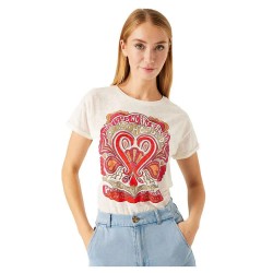 тениска,дамски,тениски,garcia,o40004,short,sleeve,t,shirt,beige,(off,white)