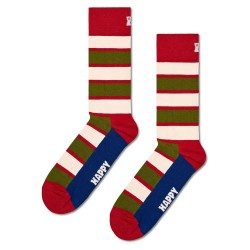 чорапи,мъжки,чорапи,happy,socks,stripe,half,long,socks,dark,red,(multicolor)