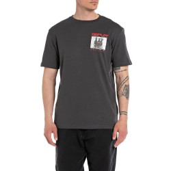 тениска,мъжки,тениски,replay,m6766,.000.22662,short,sleeve,t,shirt,nearly,black,(grey)