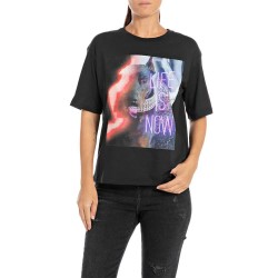 тениска,дамски,тениски,replay,w3071e.000.20994,short,sleeve,t,shirt,black,(black)