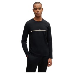 тениска,мъжки,пижами,boss,unique,long,sleeve,pyjama,t,shirt,black