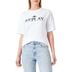 тениска,дамски,тениски,replay,w3698p.000.23608p,short,sleeve,t,shirt,white