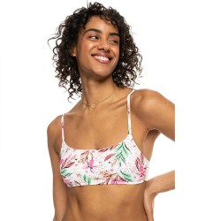 дамски,бански,костюми,roxy,beach,classics,bikini,top,white,happy,tropical,swim,(multicolor)