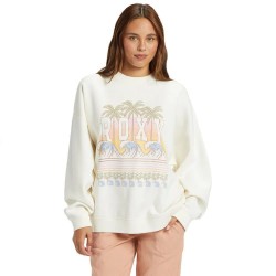 Блуза Roxy Lnupovrszcrwf sweatshirt - Beige (Egret) блуза,дамски,блузи,roxy,lnupovrszcrwf,sweatshirt,beige,(egret)