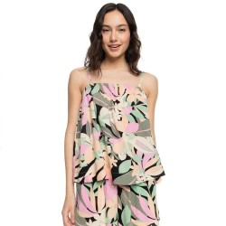 Roxy Sky Vibes sleeveless blouse - Multicolor (Anthracite Palm Song) дамски,блузи,roxy,sky,vibes,sleeveless,blouse,multicolor,(anthracite,palm,song)