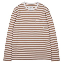 тениска,мъжки,тениски,makia,verkstad,long,sleeve,t,shirt,camel,white,(brown)