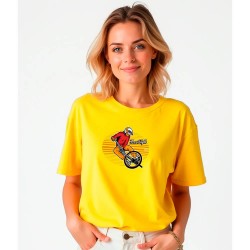тениска,дамски,тениски,kruskis,freestyle,rider,short,sleeve,t,shirt,yellow,(yellow)