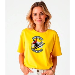 Тениска Kruskis Skiing Is Not Fun short sleeve T-shirt - Yellow (Yellow) тениска,дамски,тениски,kruskis,skiing,is,not,fun,short,sleeve,t,shirt,yellow,(yellow)