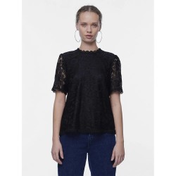дамски,блузи,дамски,ризи,pieces,olline,short,sleeve,blouse,black