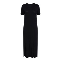 рокля,дамски,поли,и,рокли,pieces,sofia,maxi,short,sleeve,midi,dress,black,(black)