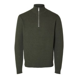 блуза,мъжки,пуловери,selected,dane,half,zip,sweater,green,(forest,night)