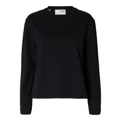 тениска,дамски,тениски,selected,essential,boxy,long,sleeve,t,shirt,black