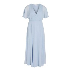 рокля,дамски,поли,и,рокли,vila,rilla,v,short,sleeve,long,dress,kentucky,blue,(blue)