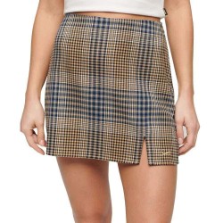пола,дамски,поли,и,рокли,superdry,check,short,skirt,beige,check,mix,(brown)