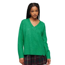 блуза,дамски,пуловери,дамски,плетени,дрехи,superdry,oversized,v,neck,sweater,vivid,green,marl,(green)