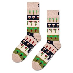 чорапи,мъжки,чорапи,happy,socks,veggie,stripe,half,long,socks,multicolor,(beige)