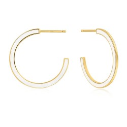 бижутерия,ania,haie,e028,earrings,white,(golden)