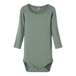детски,облекла,за,момчета,name,it,baby,long,sleeve,bodysuit,kab,lily,pad,detail,melange,(green)