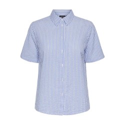 риза,с,къс,ръкав,дамски,блузи,дамски,ризи,pieces,sally,short,sleeve,shirt,purple,(hydrangea,stripes,cloud,dancer)