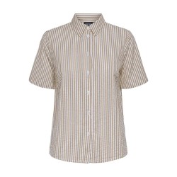 риза,с,къс,ръкав,дамски,блузи,дамски,ризи,pieces,sally,short,sleeve,shirt,beige,(nomad,stripes,cloud,dancer)