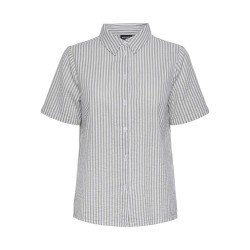 риза,с,къс,ръкав,дамски,блузи,дамски,ризи,pieces,sally,short,sleeve,shirt,tea,stripes,cloud,dancer,(grey)