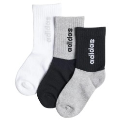 чорапи,детски,чорапи,adidas,linear,crew,socks,3,pairs,multicolor,(black,medium,grey,heather,white)