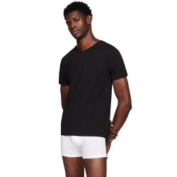мъжко,бельо,tommy,hilfiger,um0um03137,short,sleeve,base,layer,3,units,black,(black,black,black)