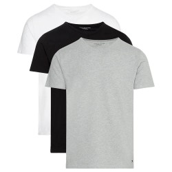 мъжко,бельо,tommy,hilfiger,um0um03137,short,sleeve,base,layer,3,units,black,white,grey,heather,(grey)