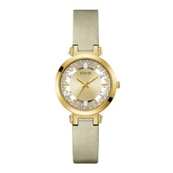 часовник,часовници,guess,crystal,clear,watch,golden