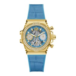 часовник,часовници,guess,fusion,watch,golden,(turquoise)
