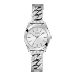 часовник,часовници,guess,serena,watch,silver